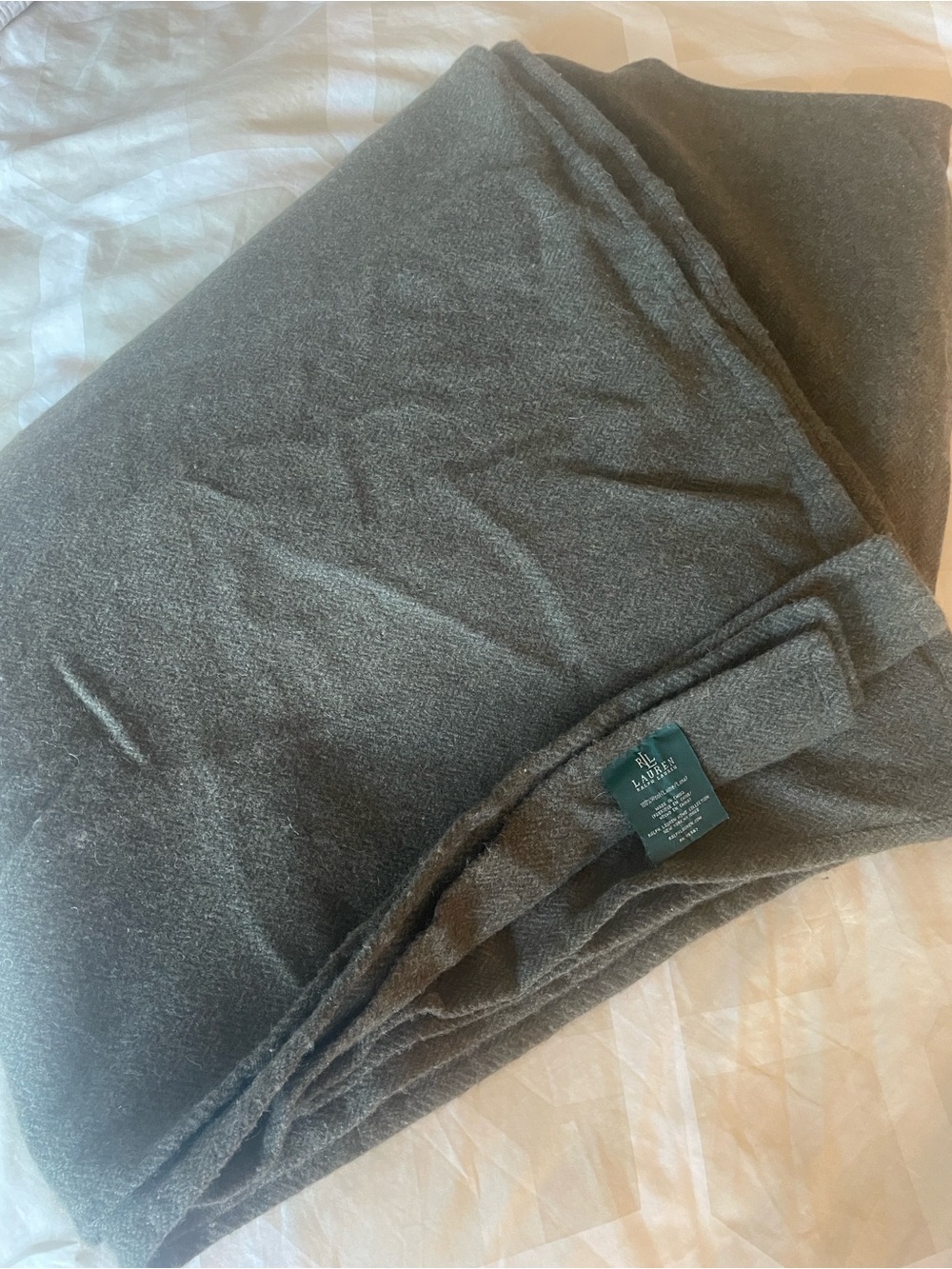 Lauren Ralph Lauren Home 100% Wool Throw Blanket Full/Queen